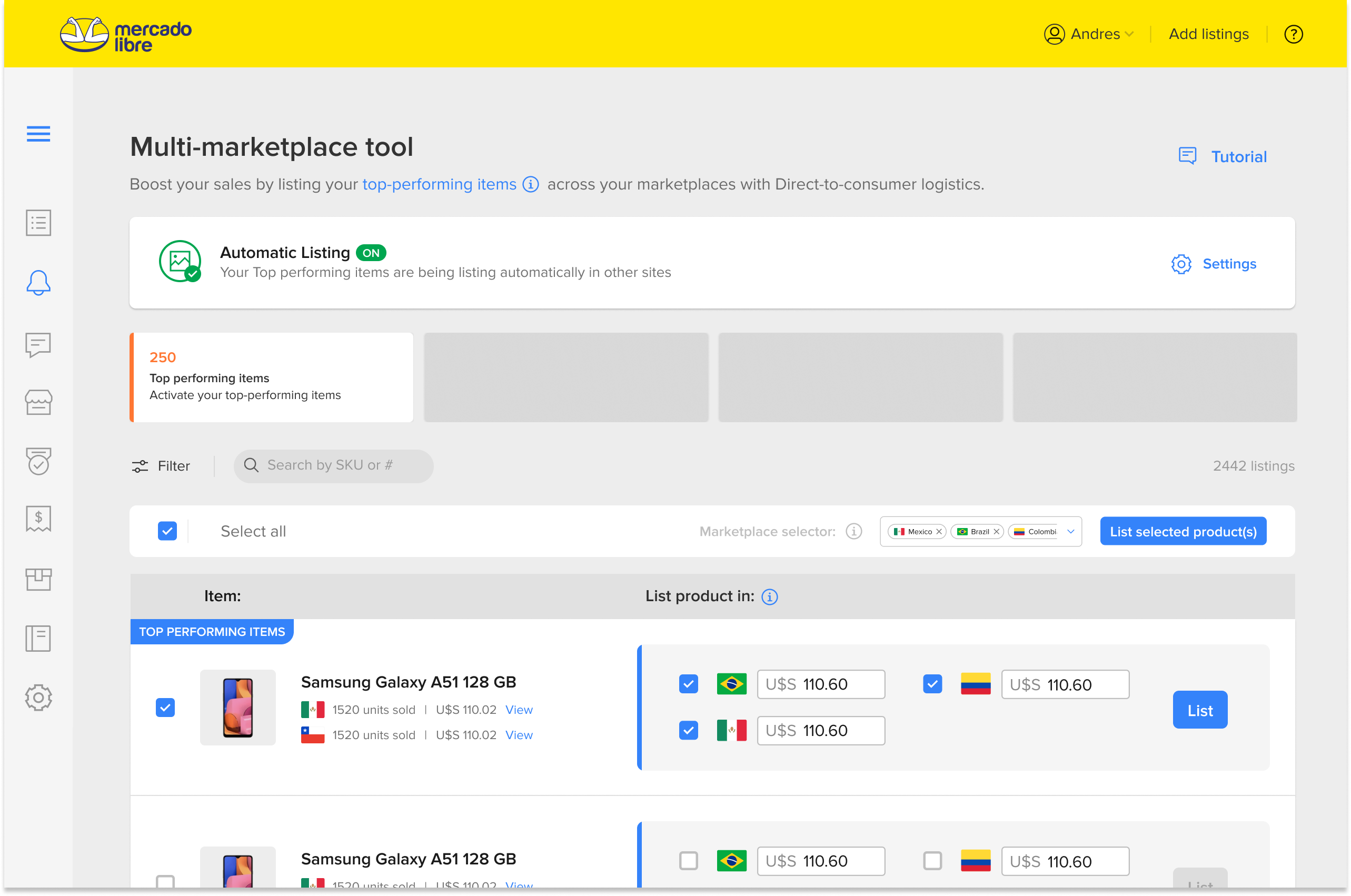 visual representation of multi marketplace tool
